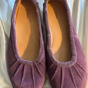 L.L. Bean Purple Velvet Flats
